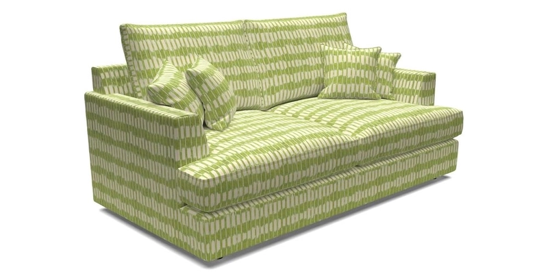 Slingsby 3 Seater Fitted Cover Sofa in Two Tone Plain Biscuit. Loose cover version available