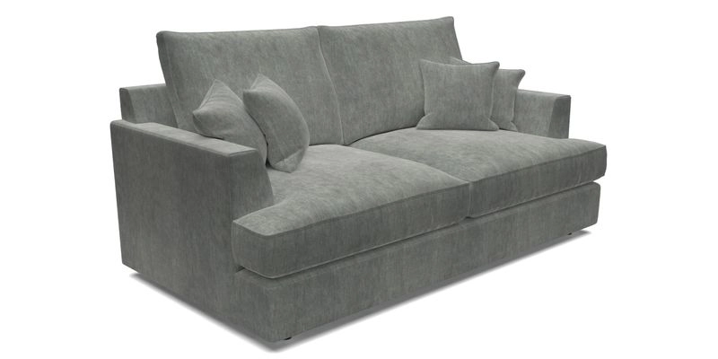 Slingsby 3 Seater Fitted Cover Sofa in Two Tone Plain Biscuit. Loose cover version available