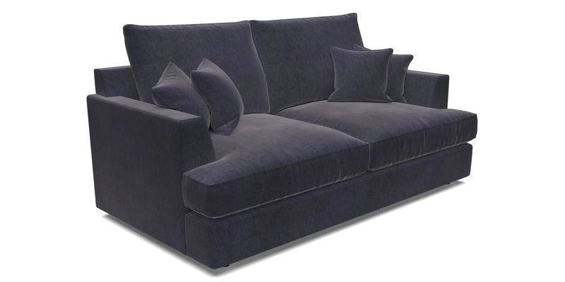 Slingsby 3 Seater Fitted Cover Sofa in Two Tone Plain Biscuit. Loose cover version available