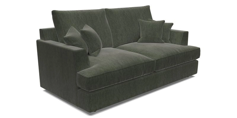 Slingsby 3 Seater Fitted Cover Sofa in Two Tone Plain Biscuit. Loose cover version available