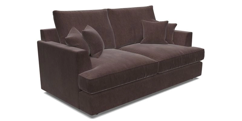 Slingsby 3 Seater Fitted Cover Sofa in Two Tone Plain Biscuit. Loose cover version available