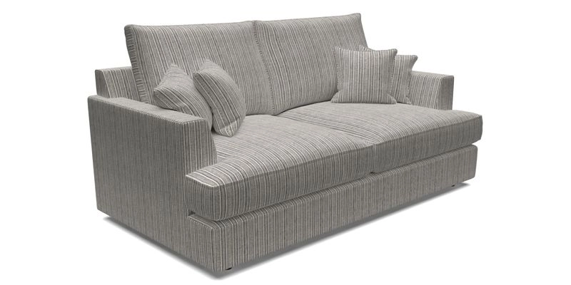 Slingsby 3 Seater Fitted Cover Sofa in Two Tone Plain Biscuit. Loose cover version available