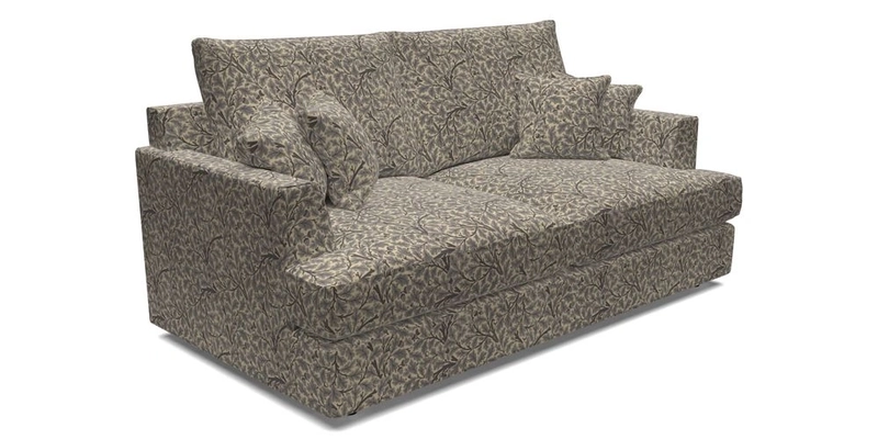 Slingsby 3 Seater Fitted Cover Sofa in Two Tone Plain Biscuit. Loose cover version available