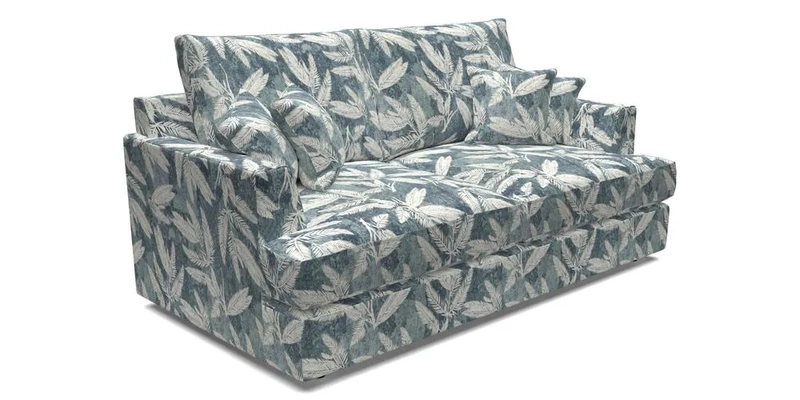 Slingsby 3 Seater Fitted Cover Sofa in Two Tone Plain Biscuit. Loose cover version available