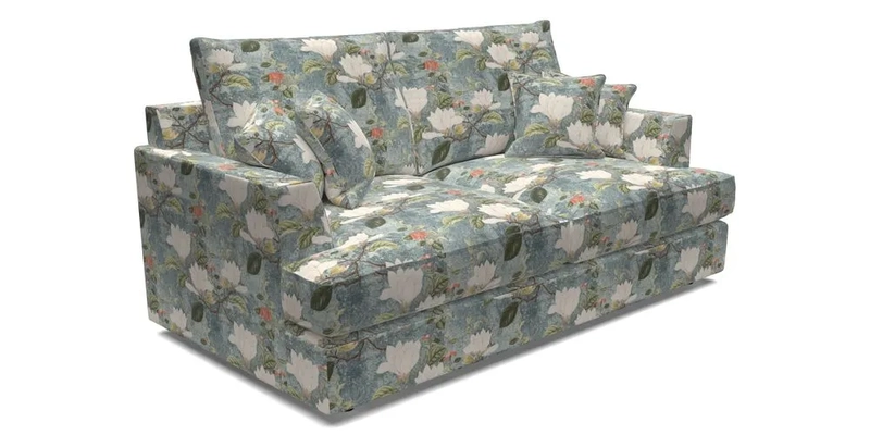 Slingsby 3 Seater Fitted Cover Sofa in Two Tone Plain Biscuit. Loose cover version available