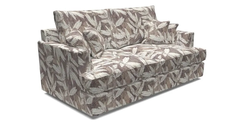 Slingsby 3 Seater Fitted Cover Sofa in Two Tone Plain Biscuit. Loose cover version available