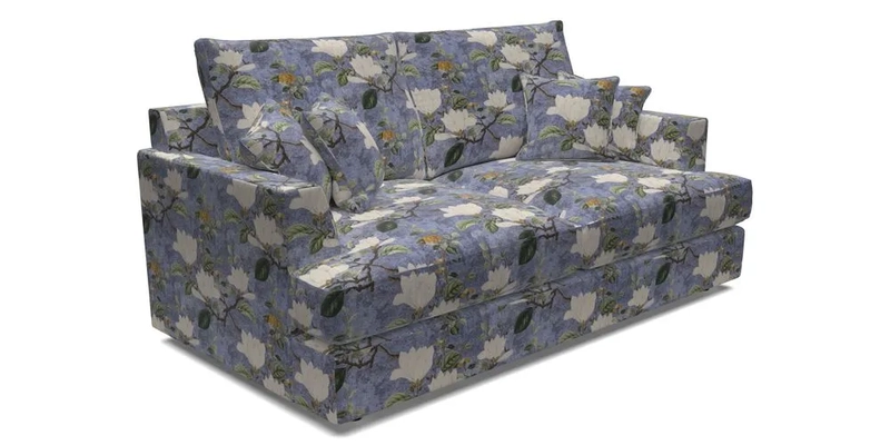 Slingsby 3 Seater Fitted Cover Sofa in Two Tone Plain Biscuit. Loose cover version available
