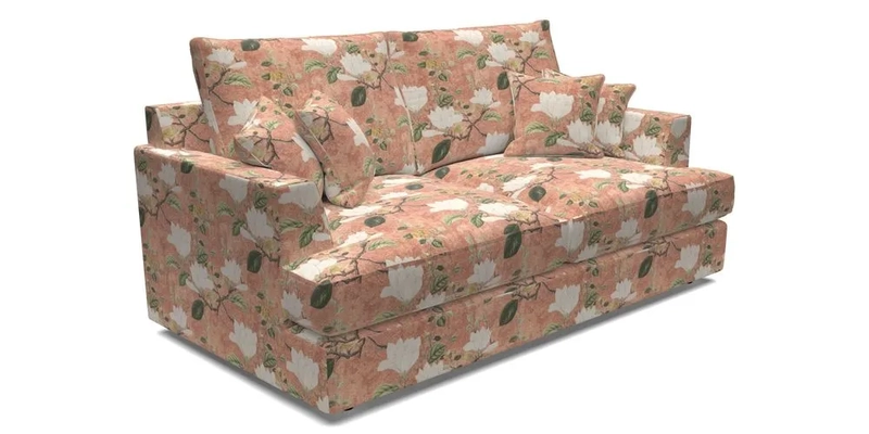 Slingsby 3 Seater Fitted Cover Sofa in Two Tone Plain Biscuit. Loose cover version available