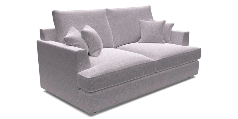 Slingsby 3 Seater Fitted Cover Sofa in Two Tone Plain Biscuit. Loose cover version available