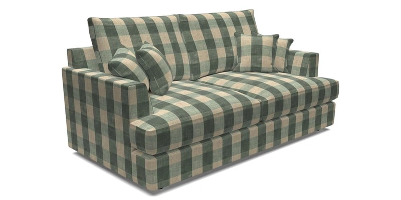 Slingsby 3 Seater Fitted Cover Sofa in Two Tone Plain Biscuit. Loose cover version available
