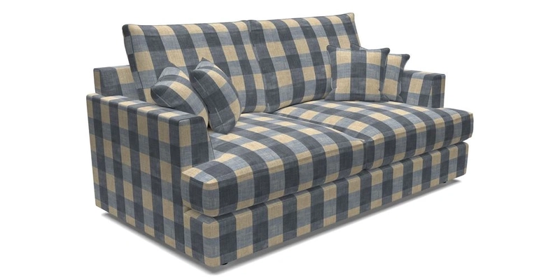 Slingsby 3 Seater Fitted Cover Sofa in Two Tone Plain Biscuit. Loose cover version available