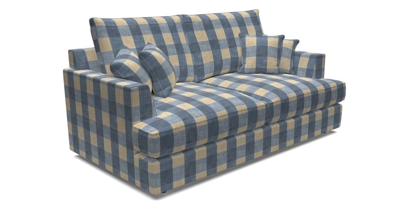Slingsby 3 Seater Fitted Cover Sofa in Two Tone Plain Biscuit. Loose cover version available