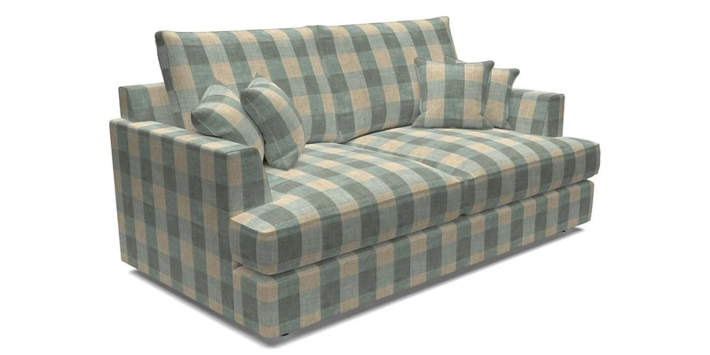 Slingsby 3 Seater Fitted Cover Sofa in Two Tone Plain Biscuit. Loose cover version available