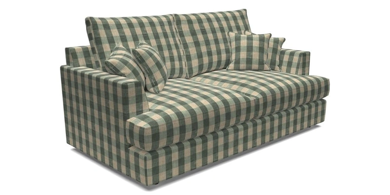 Slingsby 3 Seater Fitted Cover Sofa in Two Tone Plain Biscuit. Loose cover version available