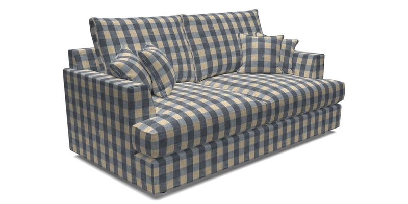 Slingsby 3 Seater Fitted Cover Sofa in Two Tone Plain Biscuit. Loose cover version available