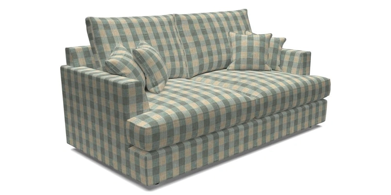 Slingsby 3 Seater Fitted Cover Sofa in Two Tone Plain Biscuit. Loose cover version available