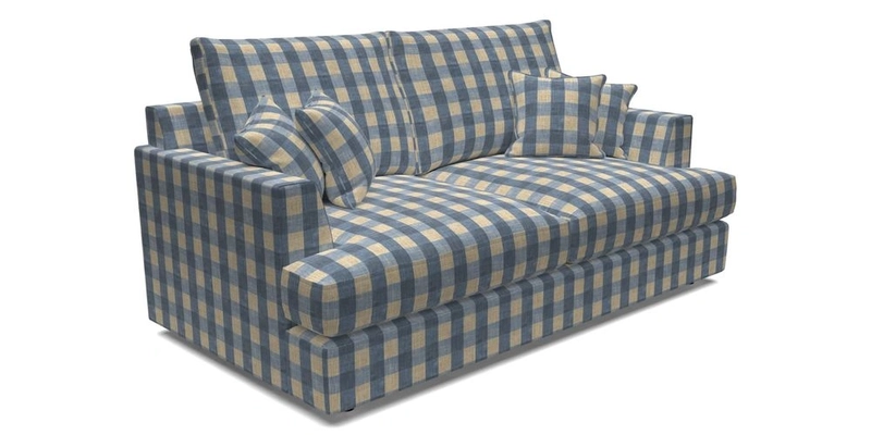 Slingsby 3 Seater Fitted Cover Sofa in Two Tone Plain Biscuit. Loose cover version available
