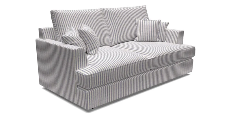Slingsby 3 Seater Fitted Cover Sofa in Two Tone Plain Biscuit. Loose cover version available