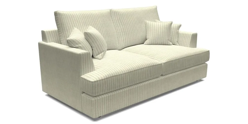 Slingsby 3 Seater Fitted Cover Sofa in Two Tone Plain Biscuit. Loose cover version available