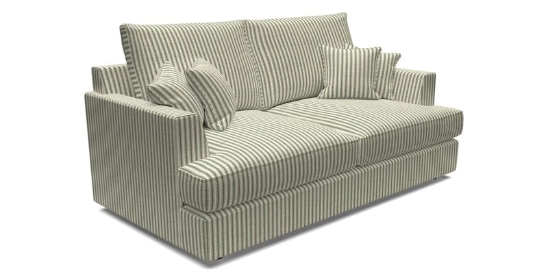 Slingsby 3 Seater Fitted Cover Sofa in Two Tone Plain Biscuit. Loose cover version available