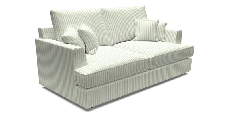 Slingsby 3 Seater Fitted Cover Sofa in Two Tone Plain Biscuit. Loose cover version available