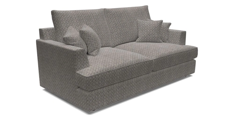 Slingsby 3 Seater Fitted Cover Sofa in Two Tone Plain Biscuit. Loose cover version available