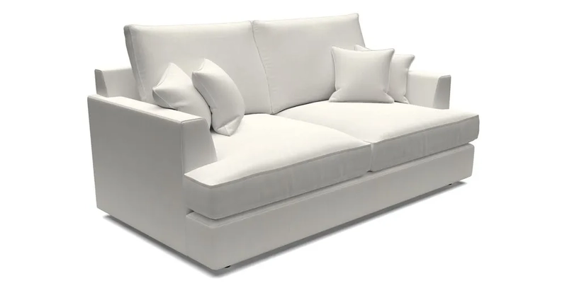 Slingsby 3 Seater Fitted Cover Sofa in Two Tone Plain Biscuit. Loose cover version available