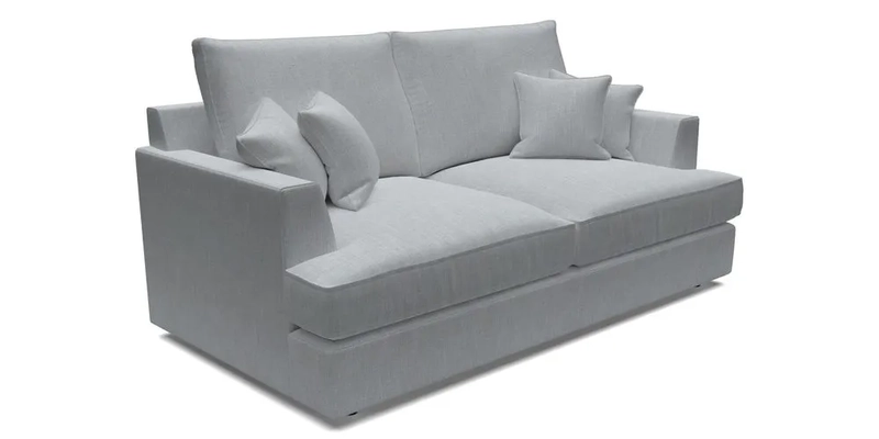 Slingsby 3 Seater Fitted Cover Sofa in Two Tone Plain Biscuit. Loose cover version available