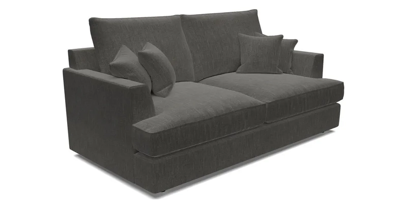 Slingsby 3 Seater Fitted Cover Sofa in Two Tone Plain Biscuit. Loose cover version available