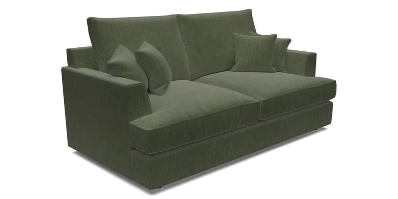 Slingsby 3 Seater Fitted Cover Sofa in Two Tone Plain Biscuit. Loose cover version available