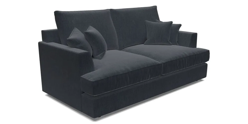 Slingsby 3 Seater Fitted Cover Sofa in Two Tone Plain Biscuit. Loose cover version available