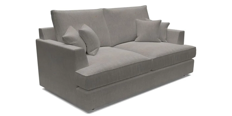 Slingsby 3 Seater Fitted Cover Sofa in Two Tone Plain Biscuit. Loose cover version available