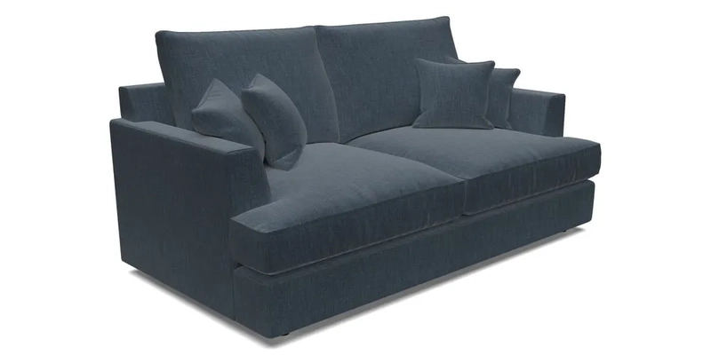Slingsby 3 Seater Fitted Cover Sofa in Two Tone Plain Biscuit. Loose cover version available