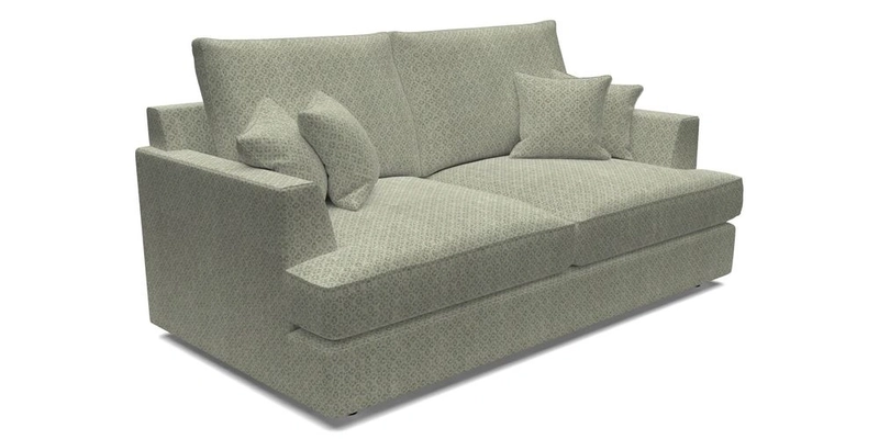 Slingsby 3 Seater Fitted Cover Sofa in Two Tone Plain Biscuit. Loose cover version available