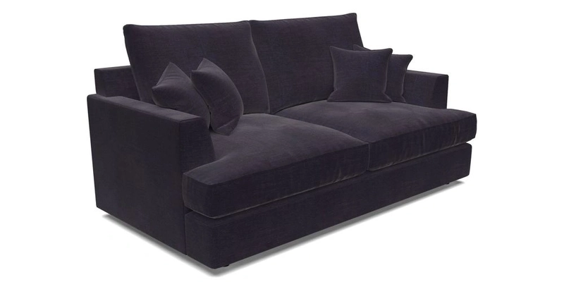 Slingsby 3 Seater Fitted Cover Sofa in Two Tone Plain Biscuit. Loose cover version available