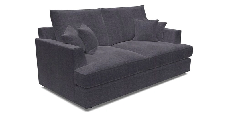 Slingsby 3 Seater Fitted Cover Sofa in Two Tone Plain Biscuit. Loose cover version available
