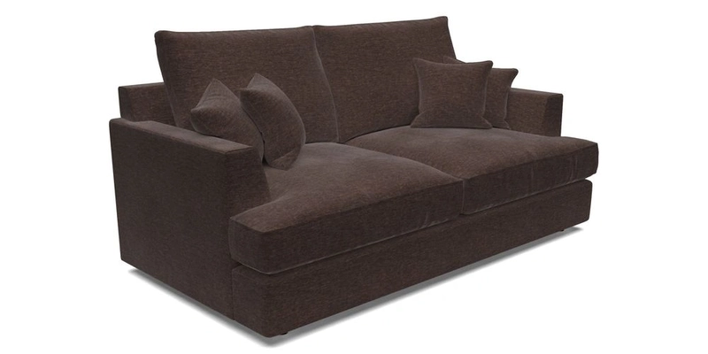 Slingsby 3 Seater Fitted Cover Sofa in Two Tone Plain Biscuit. Loose cover version available