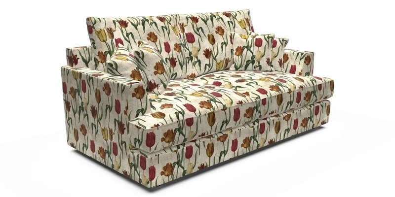 Slingsby 3 Seater Fitted Cover Sofa in Two Tone Plain Biscuit. Loose cover version available