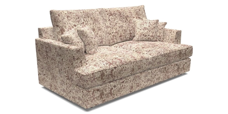 Slingsby 3 Seater Fitted Cover Sofa in Two Tone Plain Biscuit. Loose cover version available