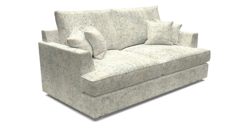 Slingsby 3 Seater Fitted Cover Sofa in Two Tone Plain Biscuit. Loose cover version available