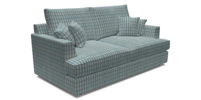 Slingsby 3 Seater Fitted Cover Sofa in Two Tone Plain Biscuit. Loose cover version available