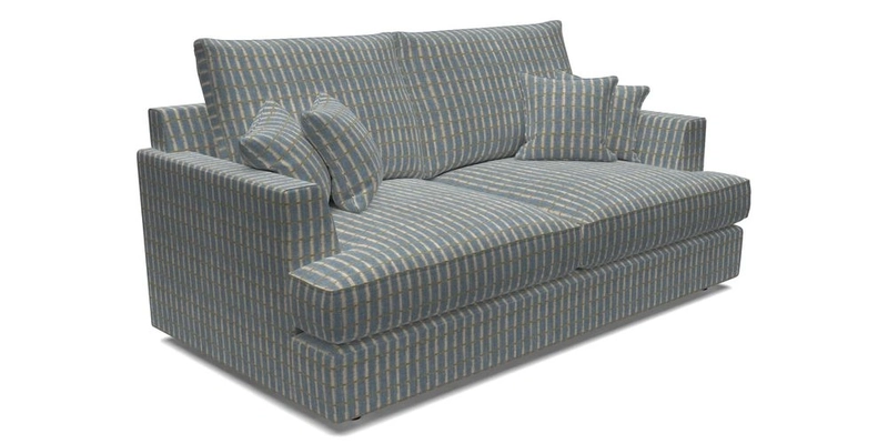 Slingsby 3 Seater Fitted Cover Sofa in Two Tone Plain Biscuit. Loose cover version available