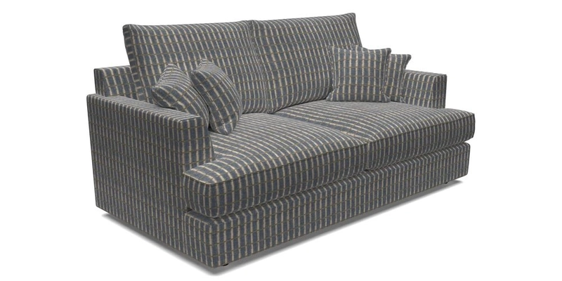 Slingsby 3 Seater Fitted Cover Sofa in Two Tone Plain Biscuit. Loose cover version available