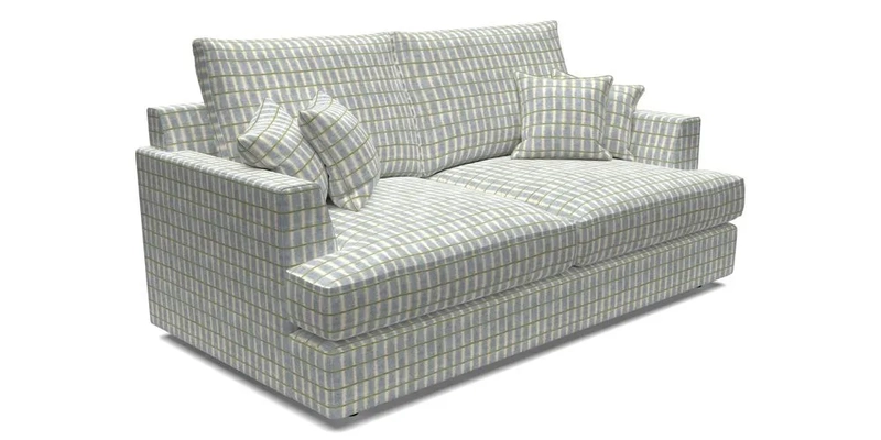 Slingsby 3 Seater Fitted Cover Sofa in Two Tone Plain Biscuit. Loose cover version available