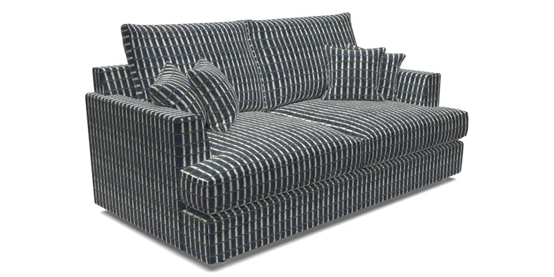 Slingsby 3 Seater Fitted Cover Sofa in Two Tone Plain Biscuit. Loose cover version available