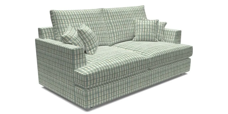 Slingsby 3 Seater Fitted Cover Sofa in Two Tone Plain Biscuit. Loose cover version available