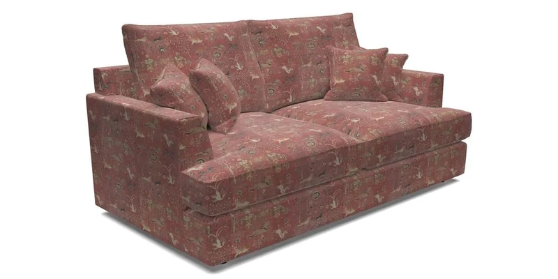 Slingsby 3 Seater Fitted Cover Sofa in Two Tone Plain Biscuit. Loose cover version available