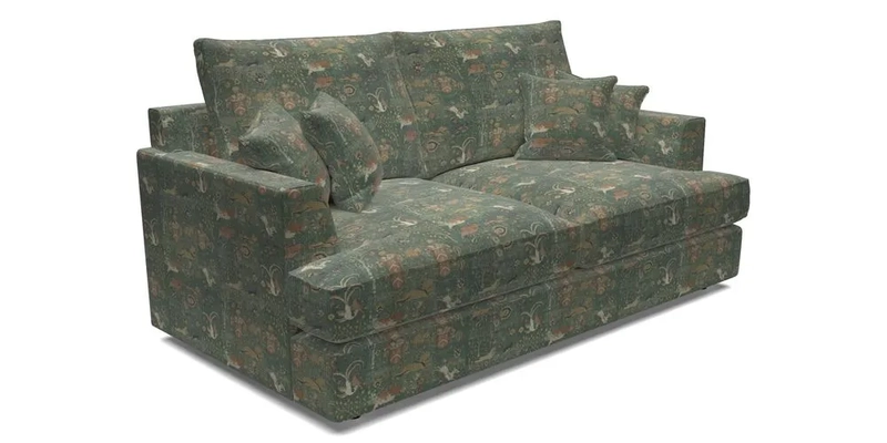 Slingsby 3 Seater Fitted Cover Sofa in Two Tone Plain Biscuit. Loose cover version available