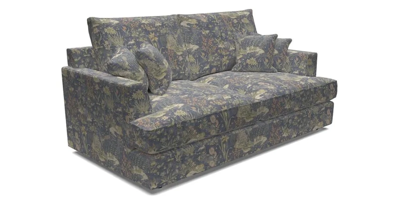 Slingsby 3 Seater Fitted Cover Sofa in Two Tone Plain Biscuit. Loose cover version available