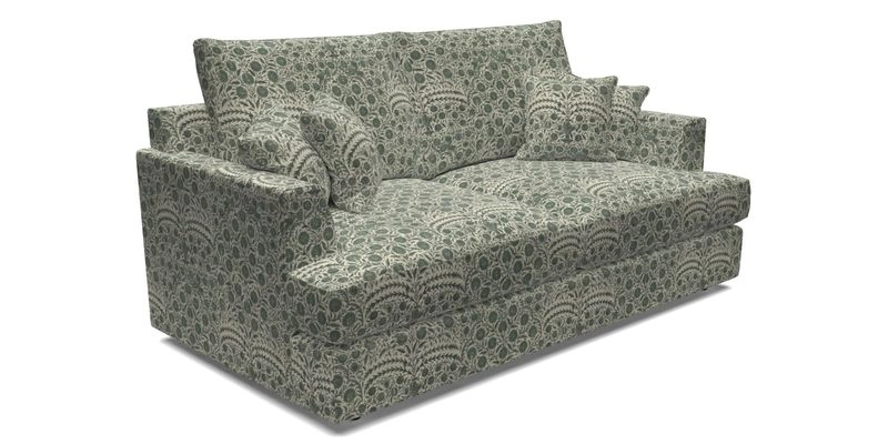 Slingsby 3 Seater Fitted Cover Sofa in Two Tone Plain Biscuit. Loose cover version available